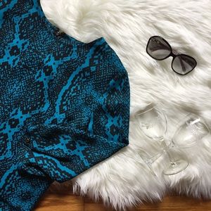 LOFT Animal Print Shift Mini Dress